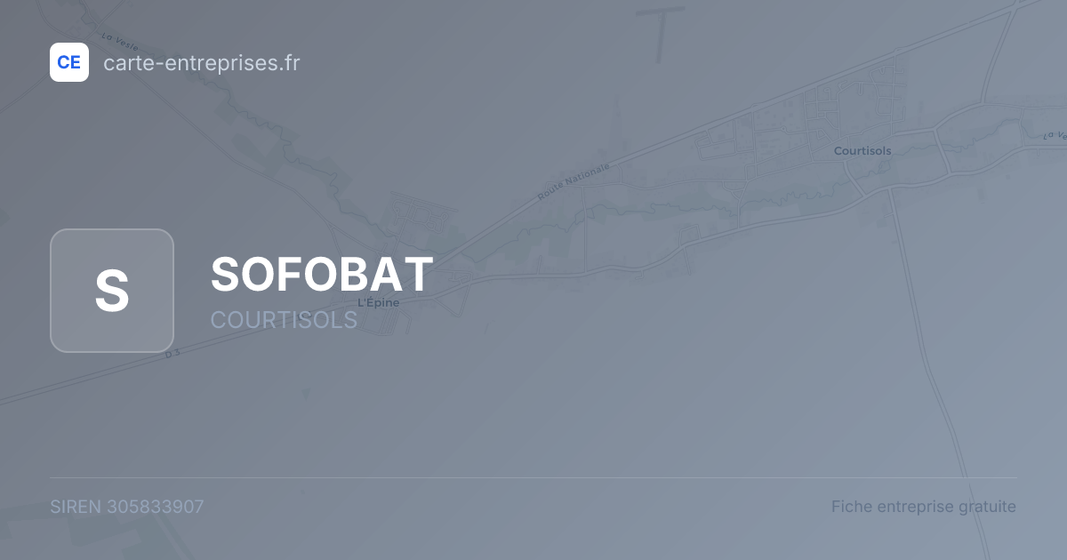 SOFOBAT — 305833907 — fiche entreprise