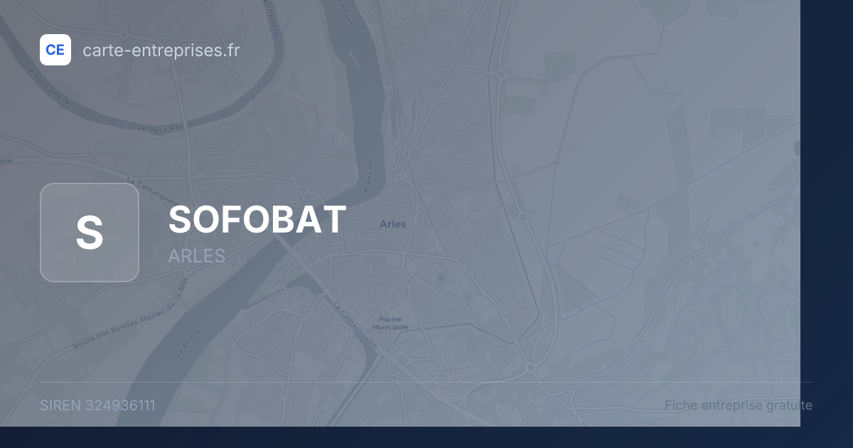 SOFOBAT — 324936111 — fiche entreprise