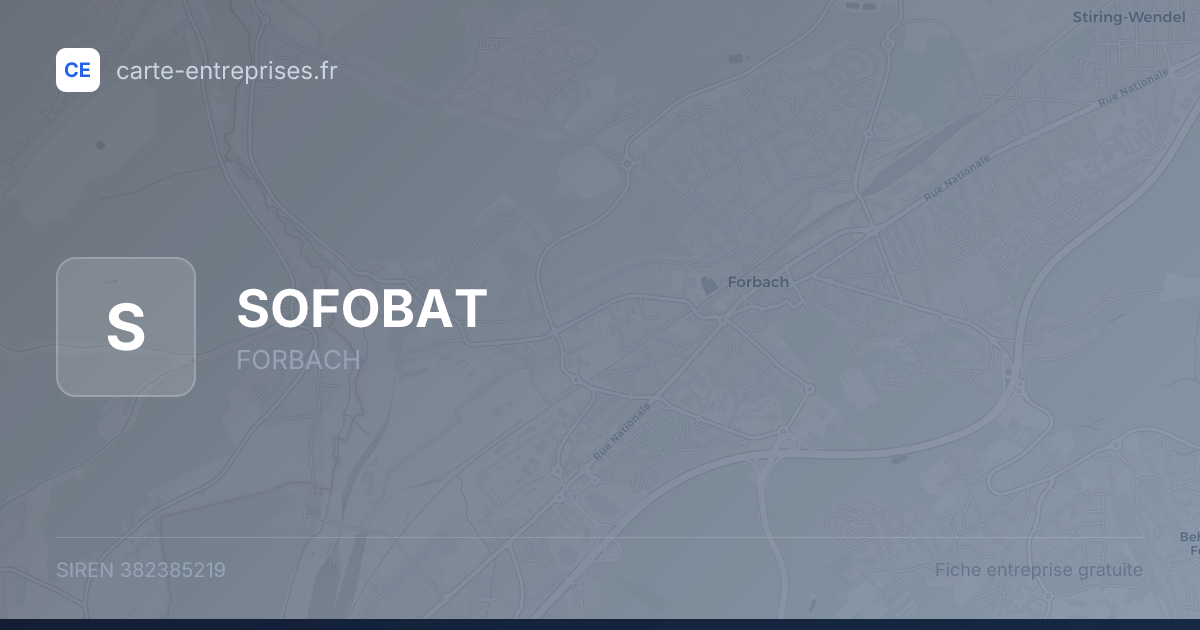 SOFOBAT — 382385219 — fiche entreprise