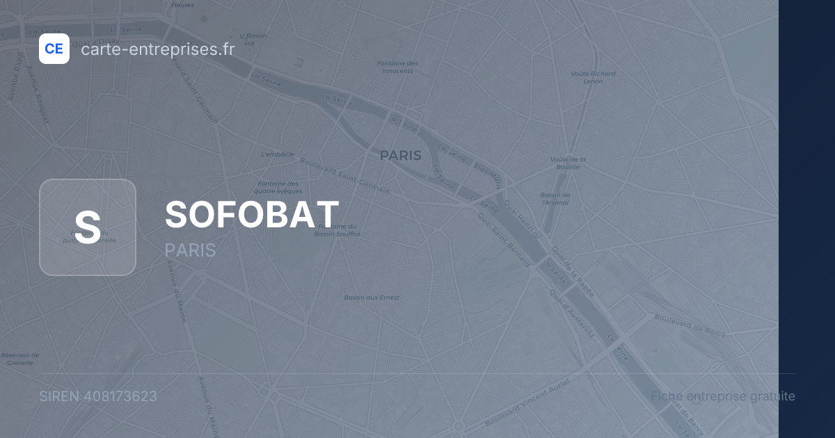 SOFOBAT — 408173623 — fiche entreprise