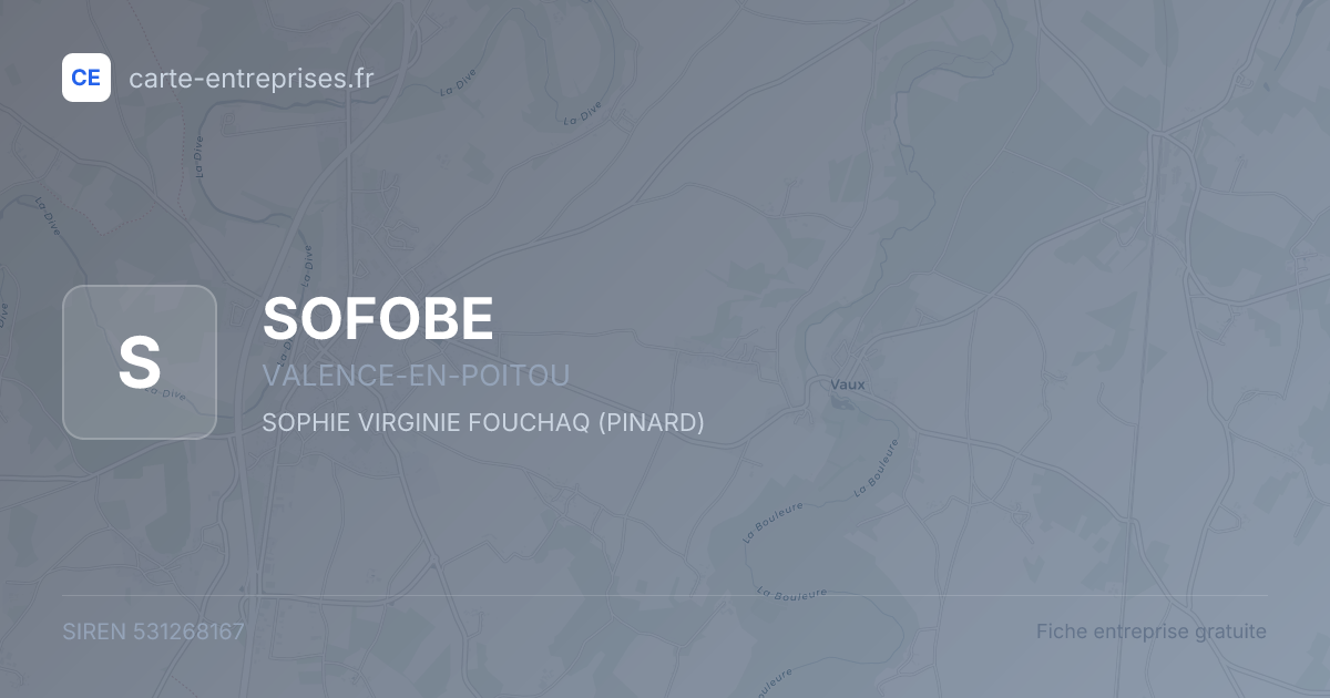 SOFOBE — 531268167 — fiche entreprise