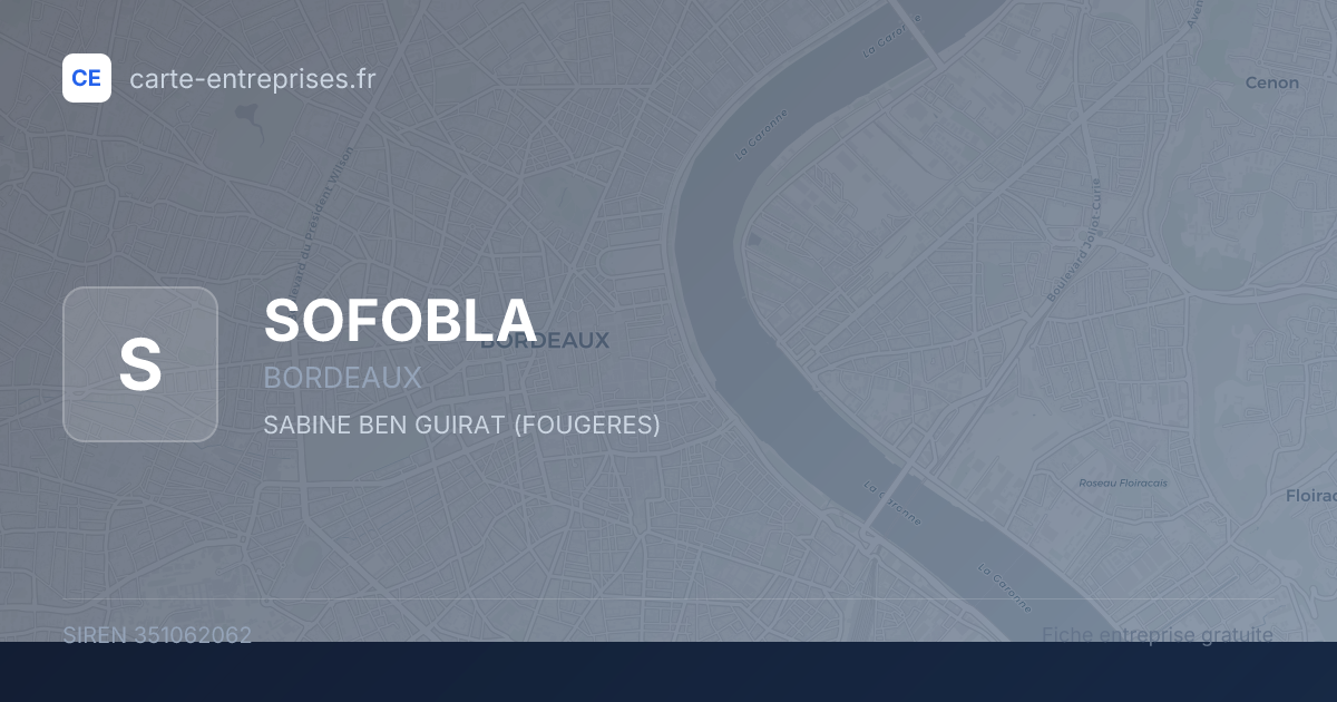 SOFOBLA — 351062062 — fiche entreprise