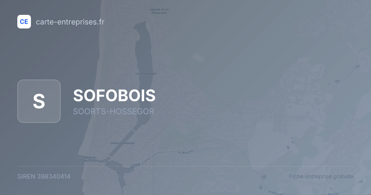 SOFOBOIS — 398340414 — fiche entreprise