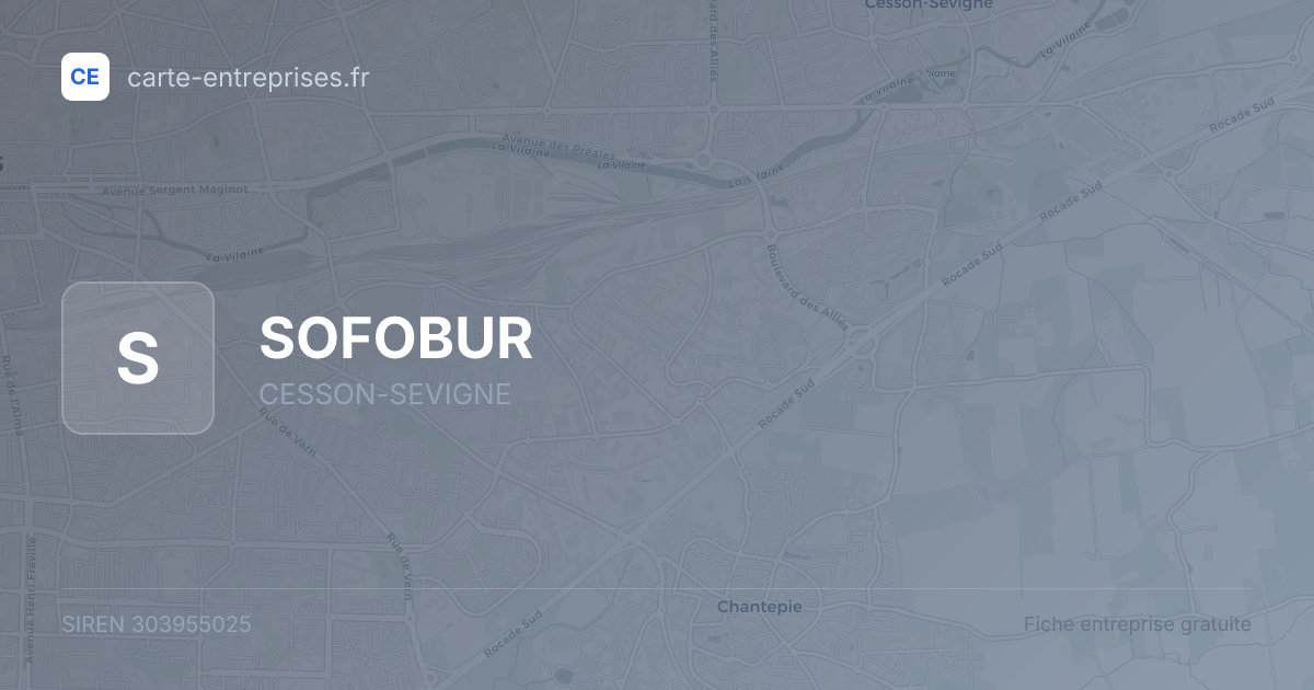 SOFOBUR — 303955025 — fiche entreprise