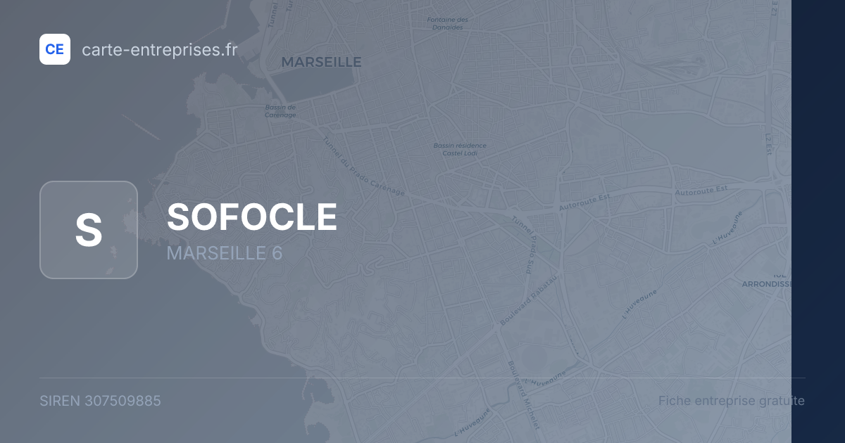 SOFOCLE — 307509885 — fiche entreprise