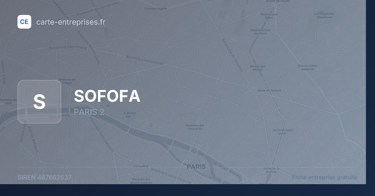 SOFOFA — 487662637 — fiche entreprise
