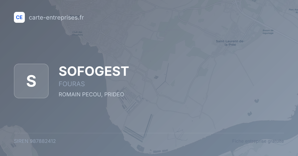 SOFOGEST — 987882412 — fiche entreprise