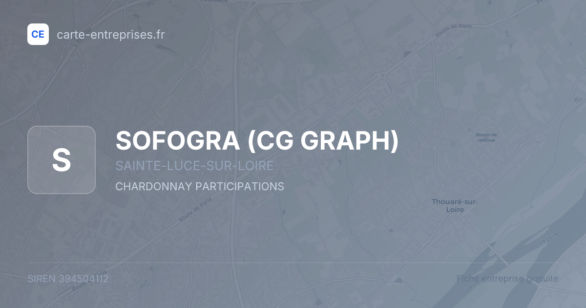 SOFOGRA (CG GRAPH) — 394504112 — fiche entreprise