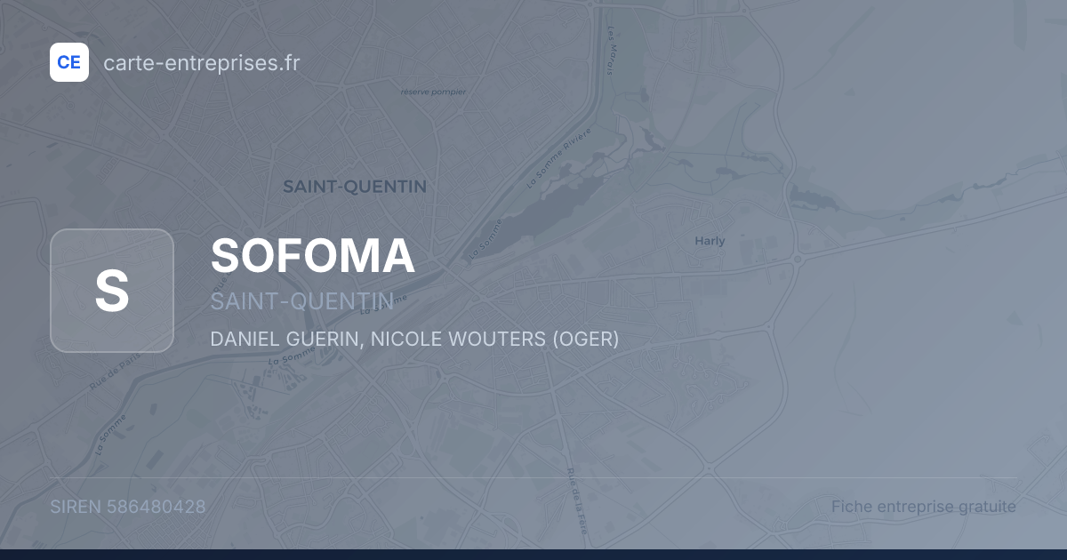 SOFOMA — 586480428 — fiche entreprise