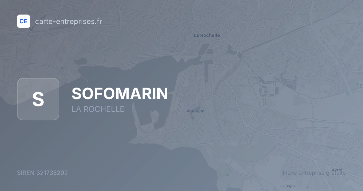 SOFOMARIN — 321735292 — fiche entreprise