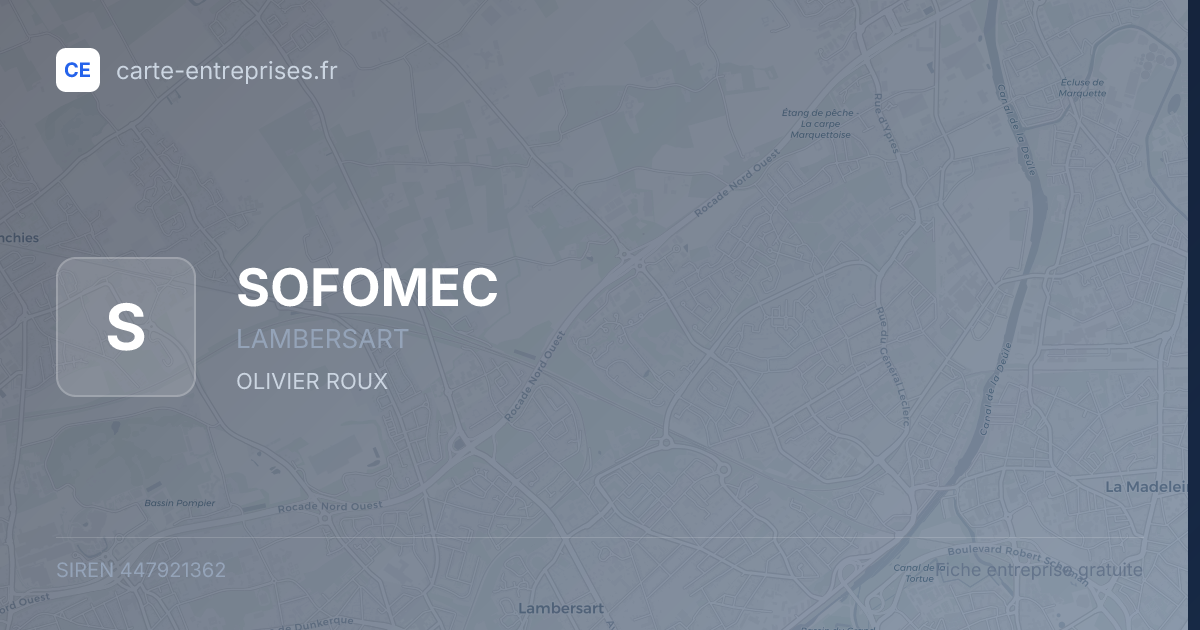 SOFOMEC — 447921362 — fiche entreprise