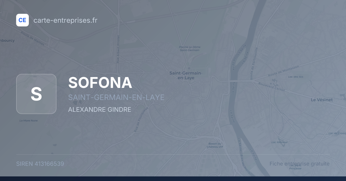 SOFONA — 413166539 — fiche entreprise