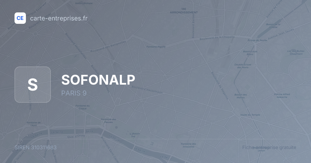 SOFONALP — 310311683 — fiche entreprise