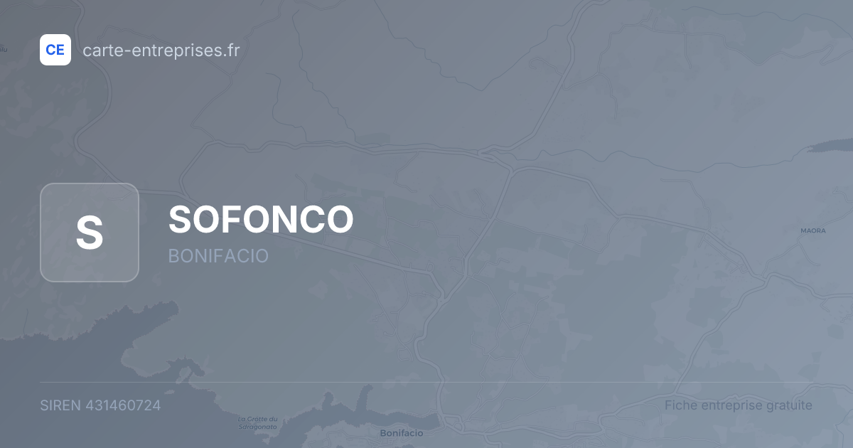 SOFONCO — 431460724 — fiche entreprise