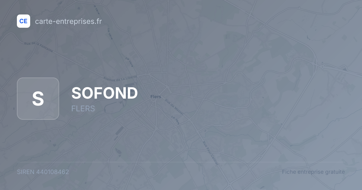 SOFOND — 440108462 — fiche entreprise