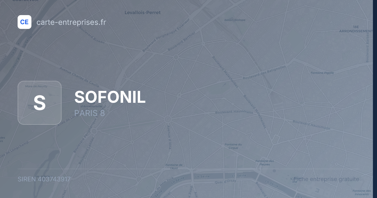 SOFONIL — 403743917 — fiche entreprise