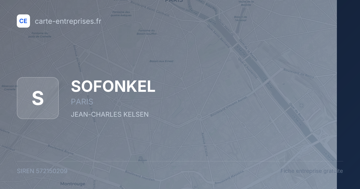 SOFONKEL — 572150209 — fiche entreprise