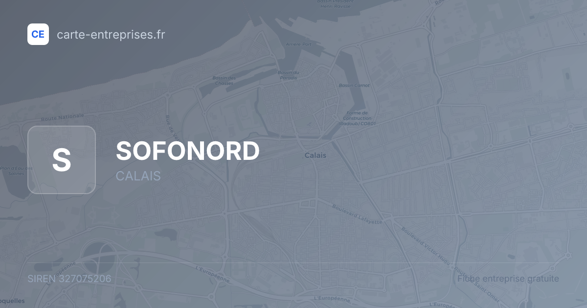 SOFONORD — 327075206 — fiche entreprise