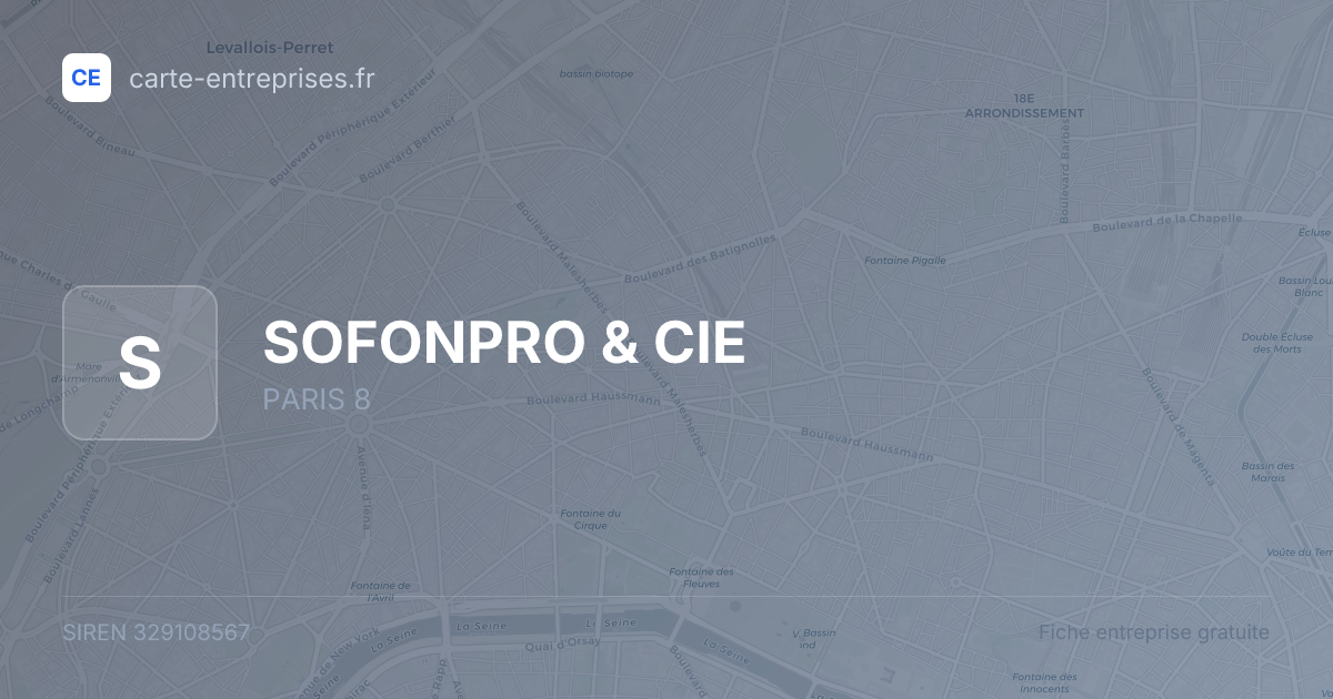 SOFONPRO & CIE — 329108567 — fiche entreprise