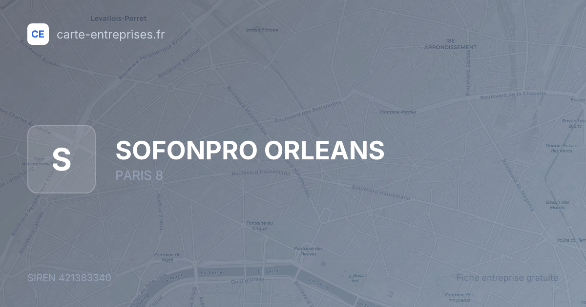 SOFONPRO ORLEANS — 421383340 — fiche entreprise