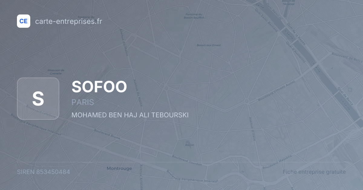 SOFOO — 853450484 — fiche entreprise