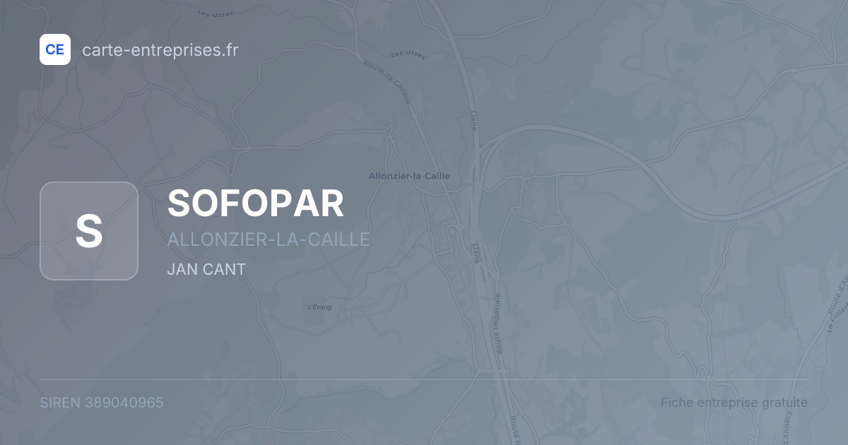 SOFOPAR — 389040965 — fiche entreprise