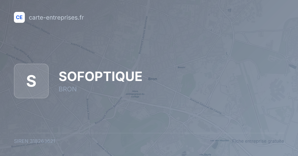 SOFOPTIQUE — 318263621 — fiche entreprise