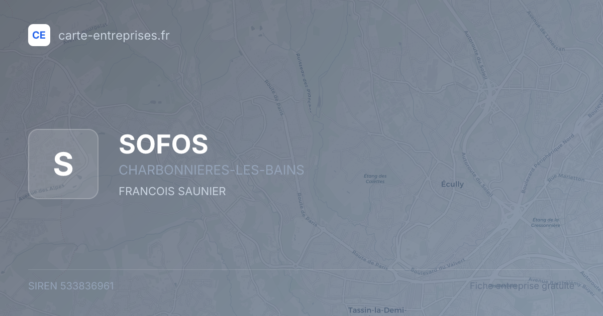 SOFOS — 533836961 — fiche entreprise