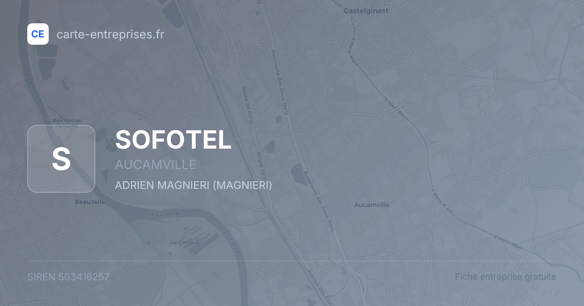 SOFOTEL — 503416257 — fiche entreprise