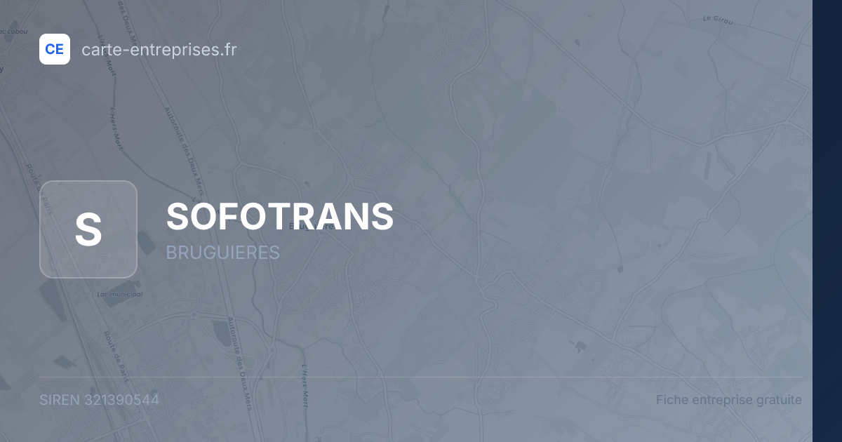 SOFOTRANS — 321390544 — fiche entreprise