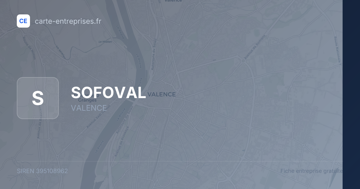 SOFOVAL — 395108962 — fiche entreprise