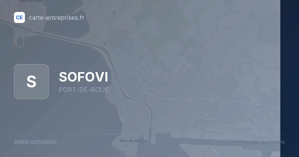 SOFOVI — 307509497 — fiche entreprise