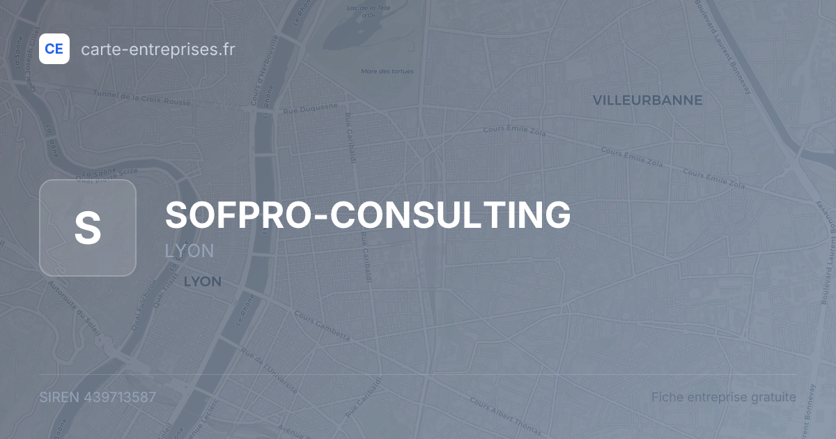 SOFPRO-CONSULTING — 439713587 — fiche entreprise