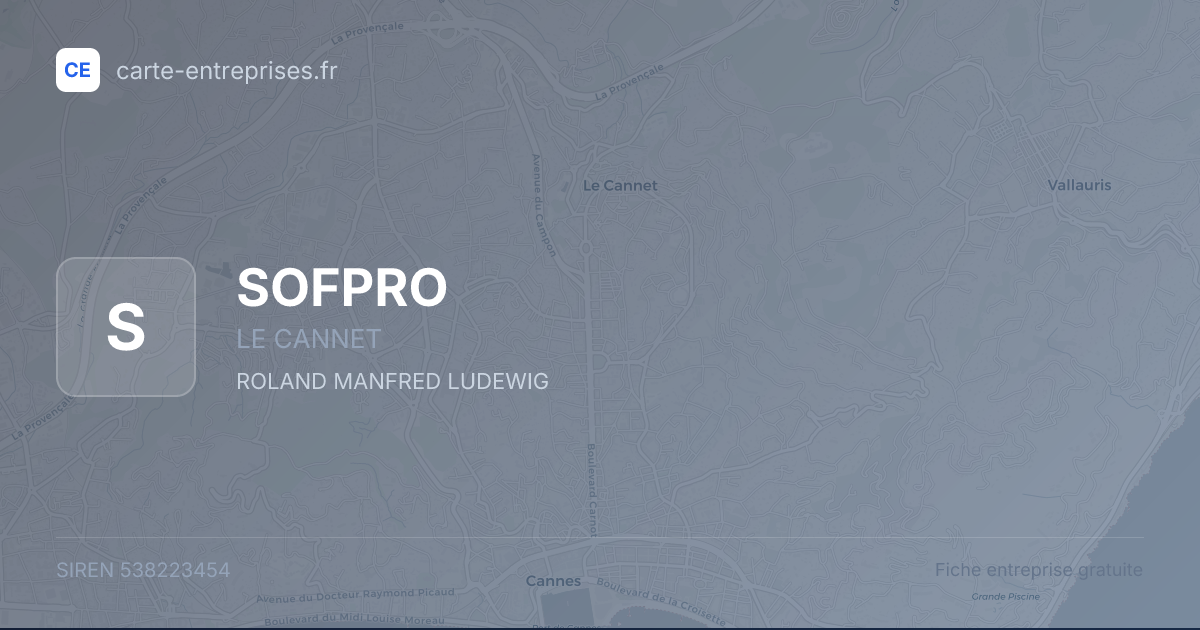SOFPRO — 538223454 — fiche entreprise