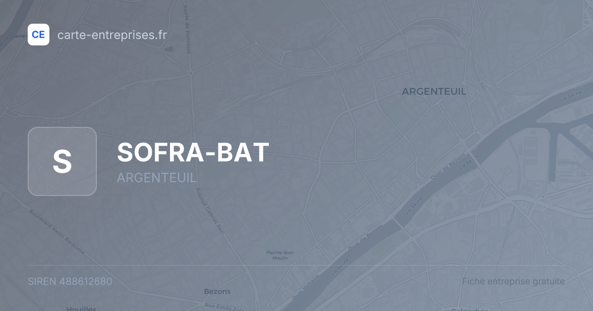 SOFRA-BAT — 488612680 — fiche entreprise