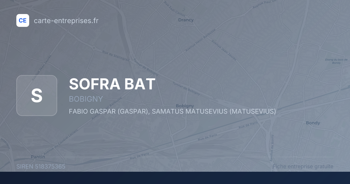 SOFRA BAT — 518375365 — fiche entreprise