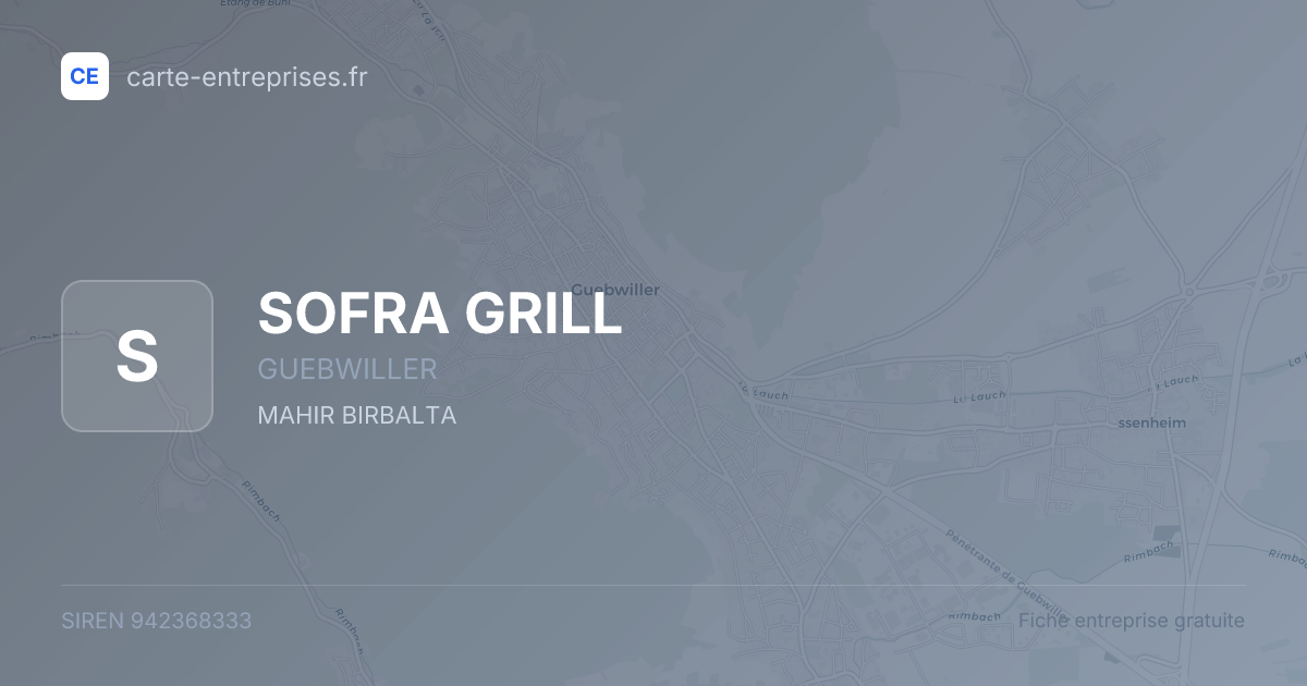 SOFRA GRILL — 942368333 — fiche entreprise