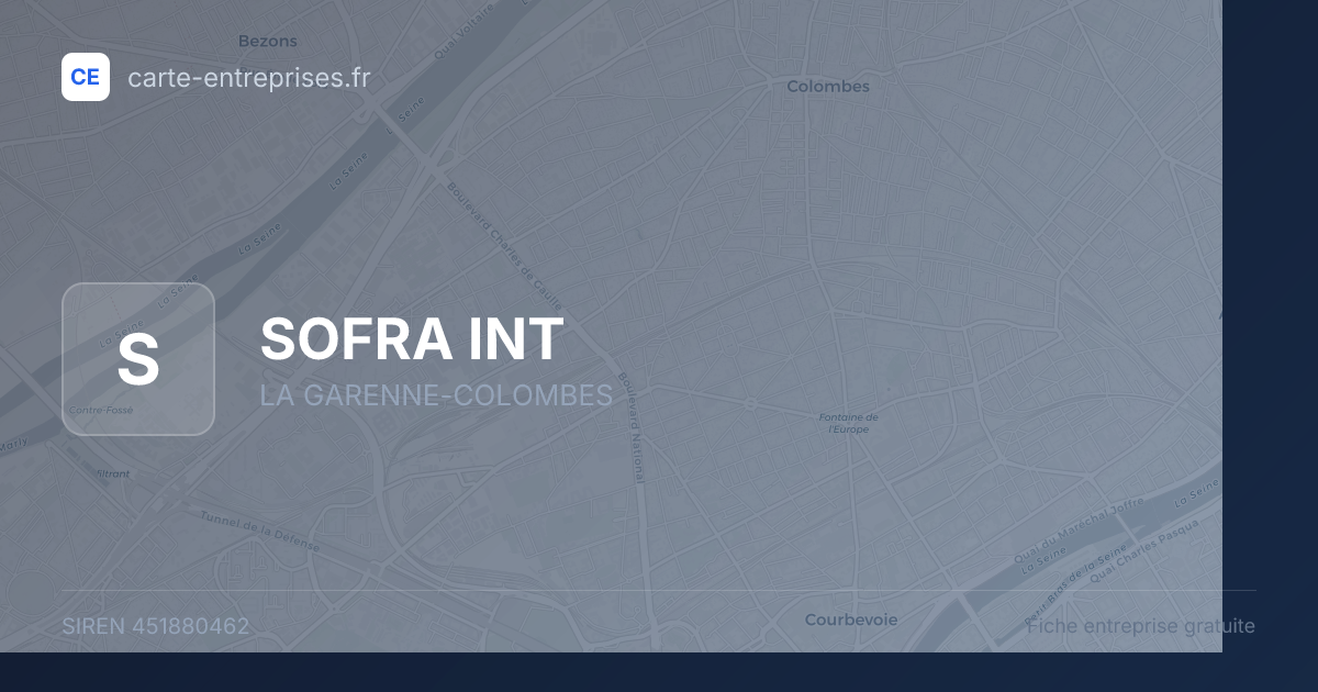 SOFRA INT — 451880462 — fiche entreprise