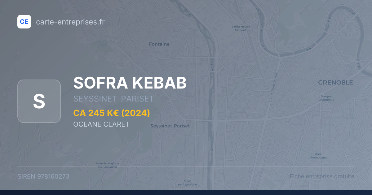 SOFRA KEBAB — 978160273 — fiche entreprise