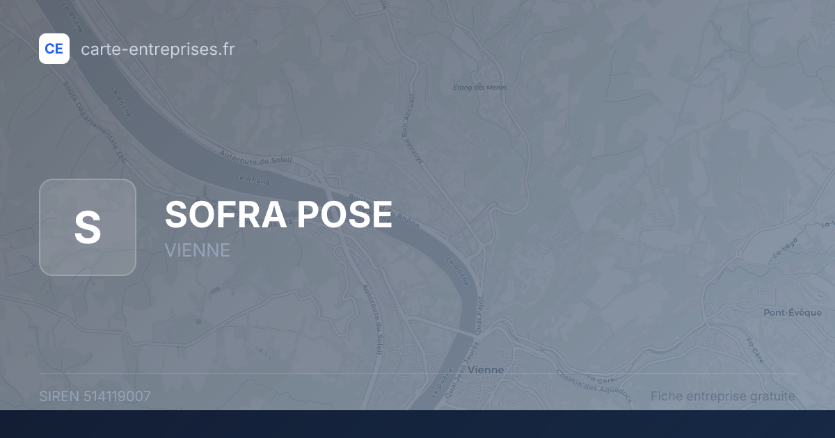 SOFRA POSE — 514119007 — fiche entreprise