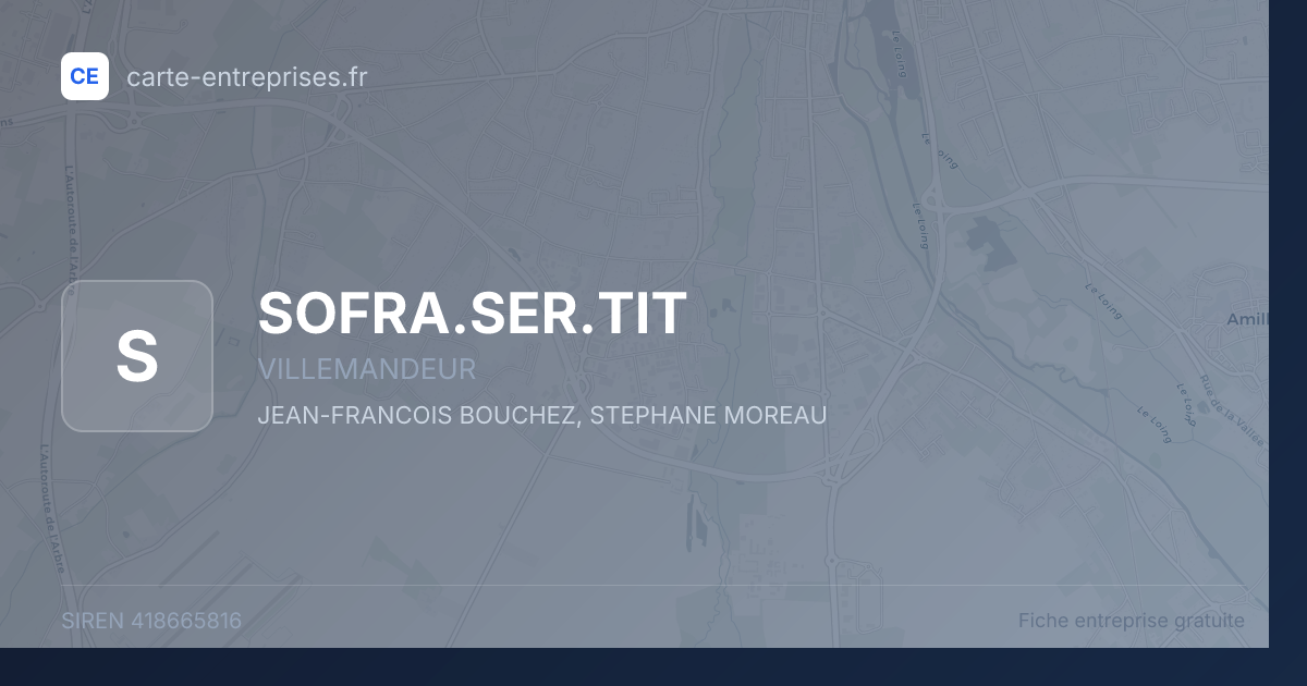 SOFRA.SER.TIT — 418665816 — fiche entreprise