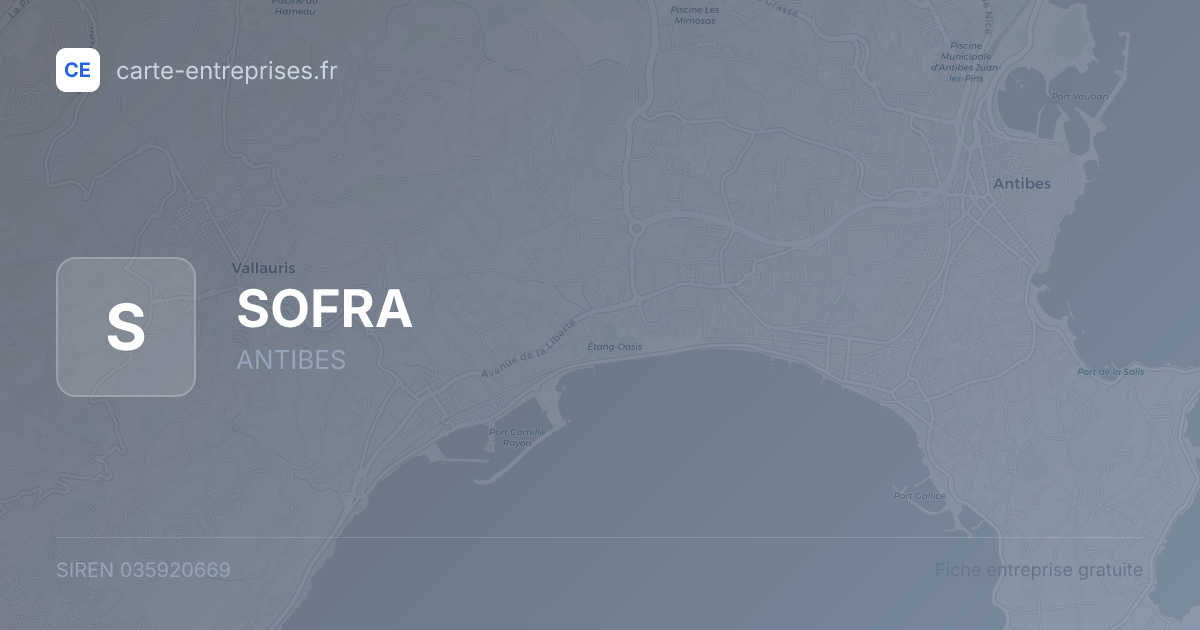 SOFRA — 035920669 — fiche entreprise