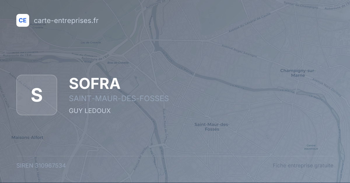 SOFRA — 310967534 — fiche entreprise