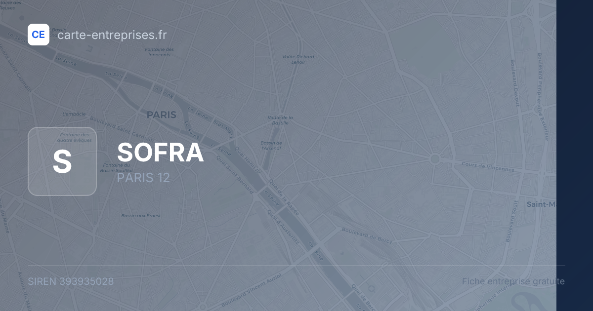 SOFRA — 393935028 — fiche entreprise