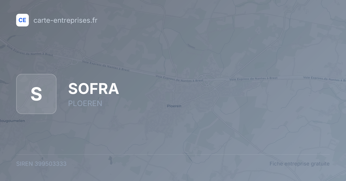 SOFRA — 399503333 — fiche entreprise