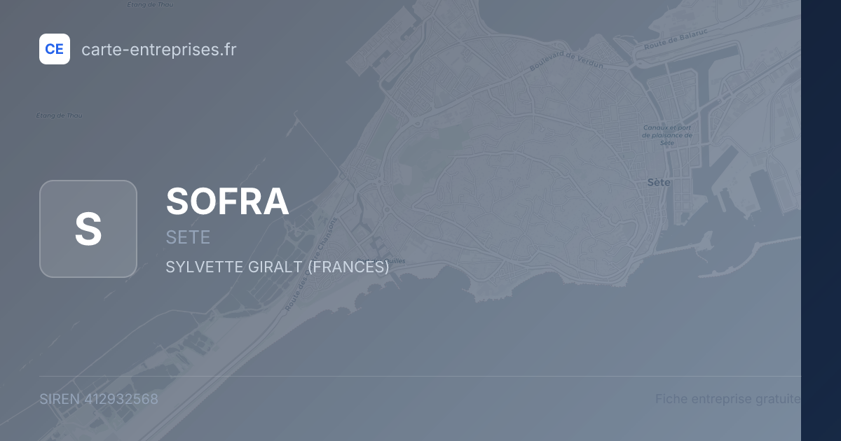 SOFRA — 412932568 — fiche entreprise