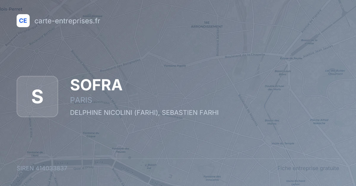 SOFRA — 414033837 — fiche entreprise