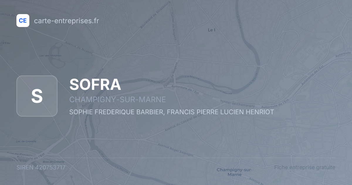 SOFRA — 420753717 — fiche entreprise