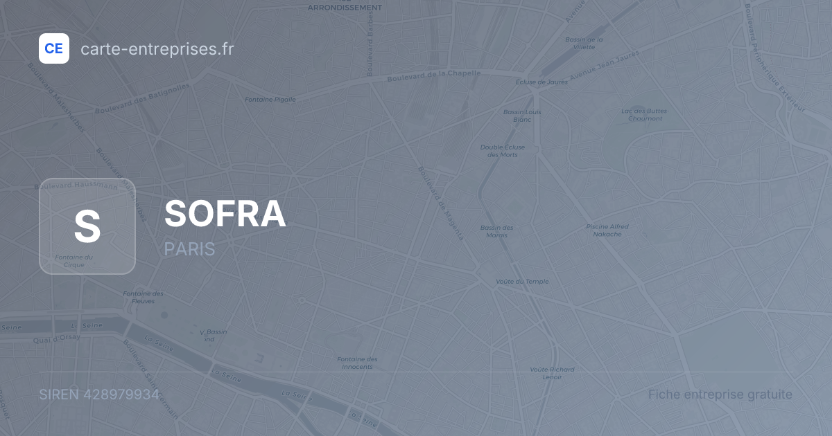 SOFRA — 428979934 — fiche entreprise