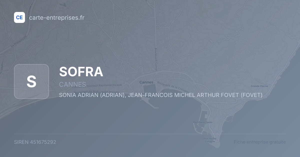 SOFRA — 451675292 — fiche entreprise